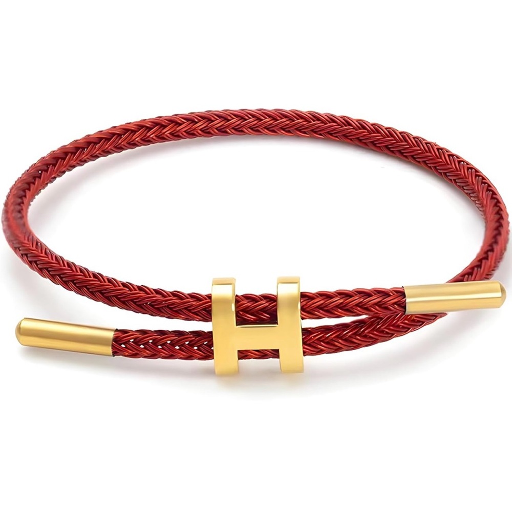 Bracelet with Adjustable Design Polished H Shape Buckle, Bracelets for Women